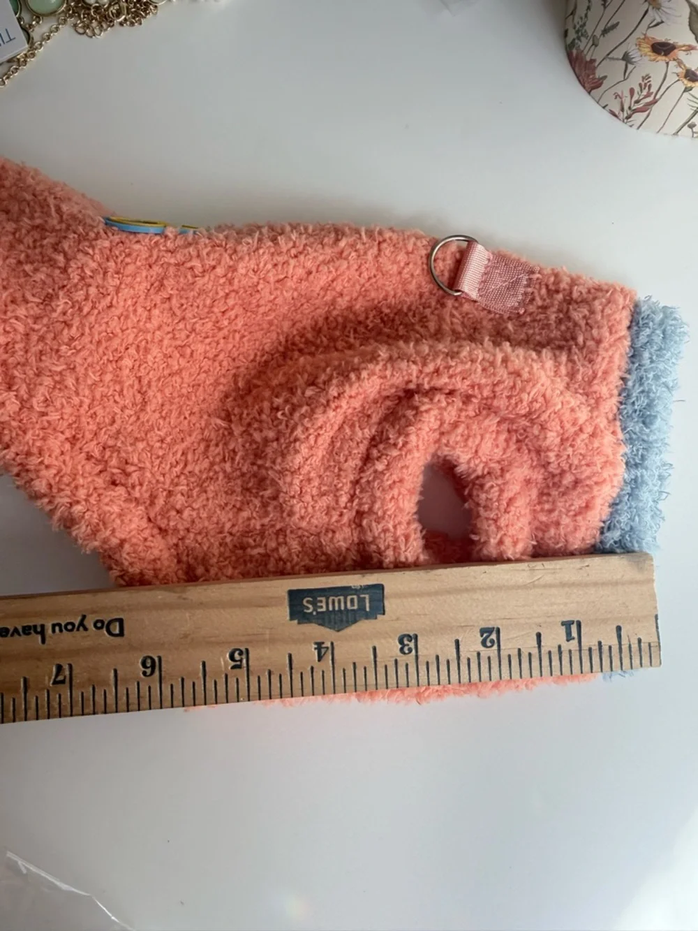 🐣5/$25-Fuzzy Orange Cat Sweater with Blue Trim